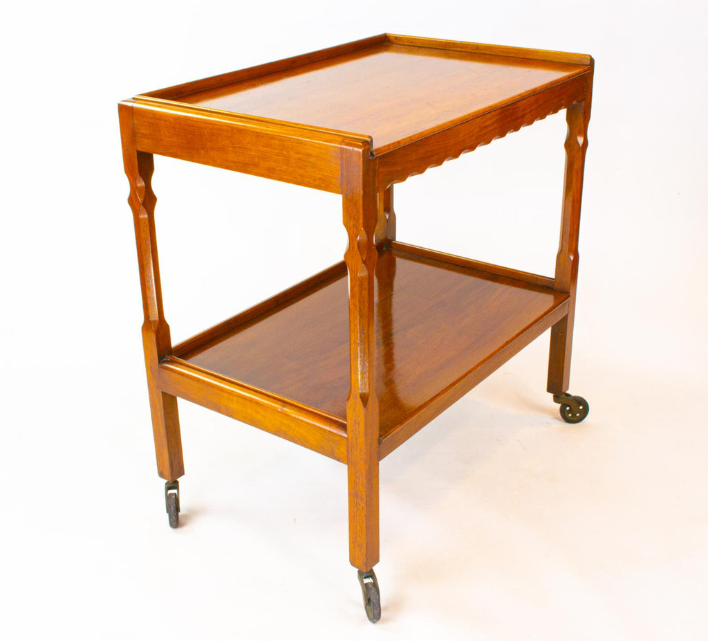 Mahogany Drinks Trolley on Wheel, English 1930s