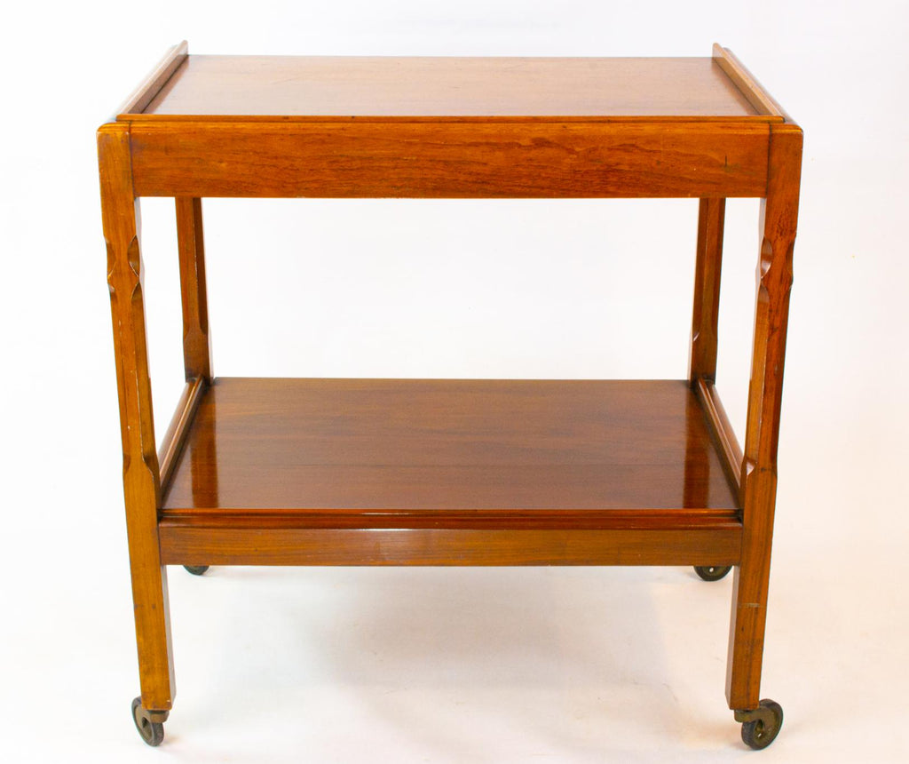 Mahogany Drinks Trolley on Wheel, English 1930s