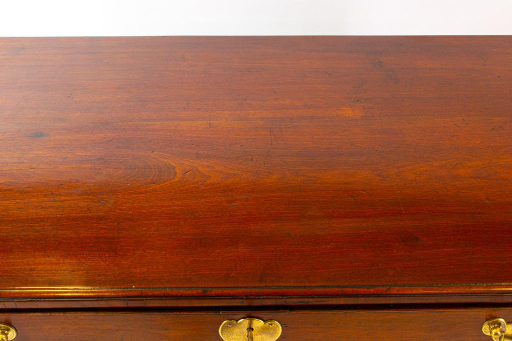 Solid Mahogany Desk with Drawers, English 18th Century