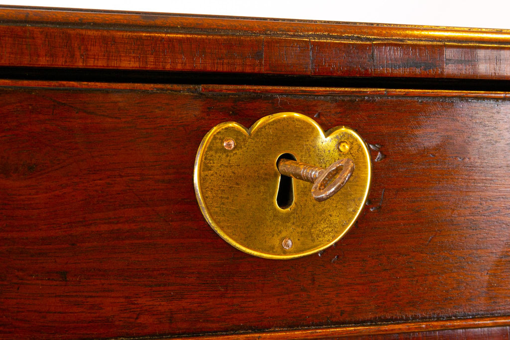 Solid Mahogany Desk with Drawers, English 18th Century