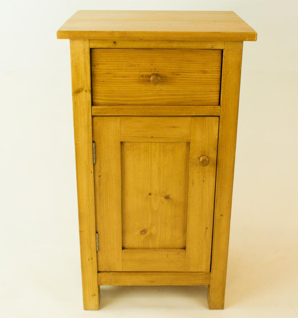 Two Bedside Pine Cabinets, English circa 1900