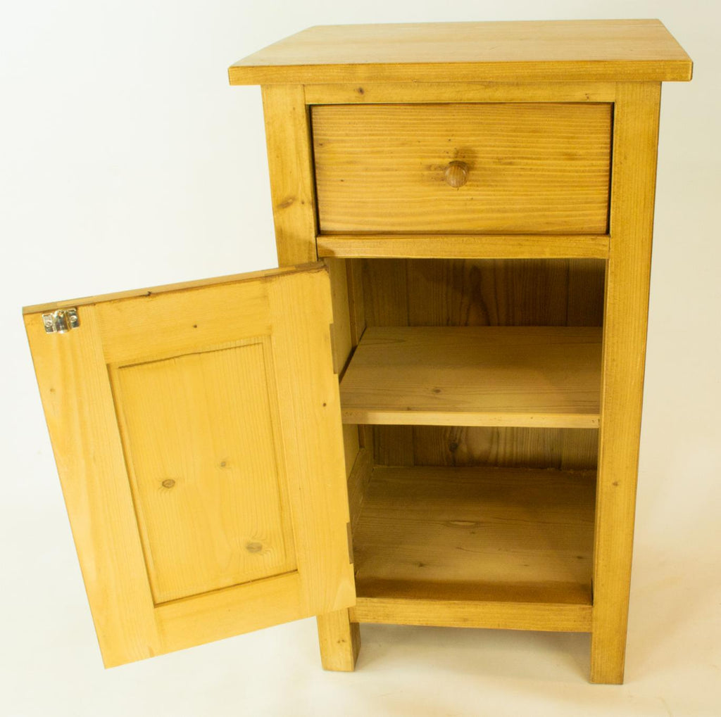 Two Bedside Pine Cabinets, English circa 1900