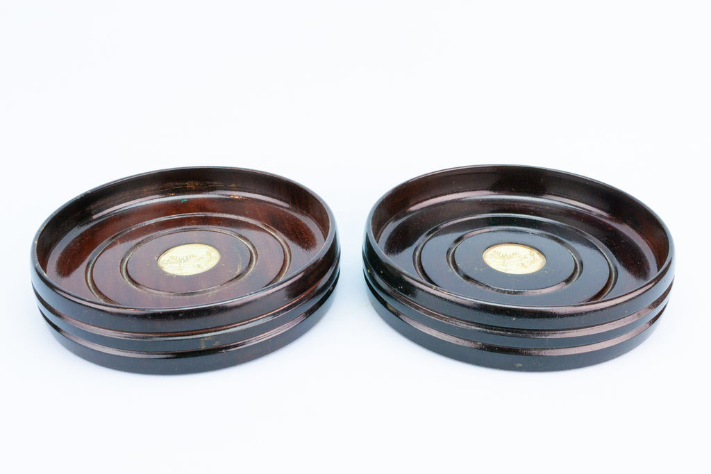 Superb Mahogany Wine Coasters, English 1850s