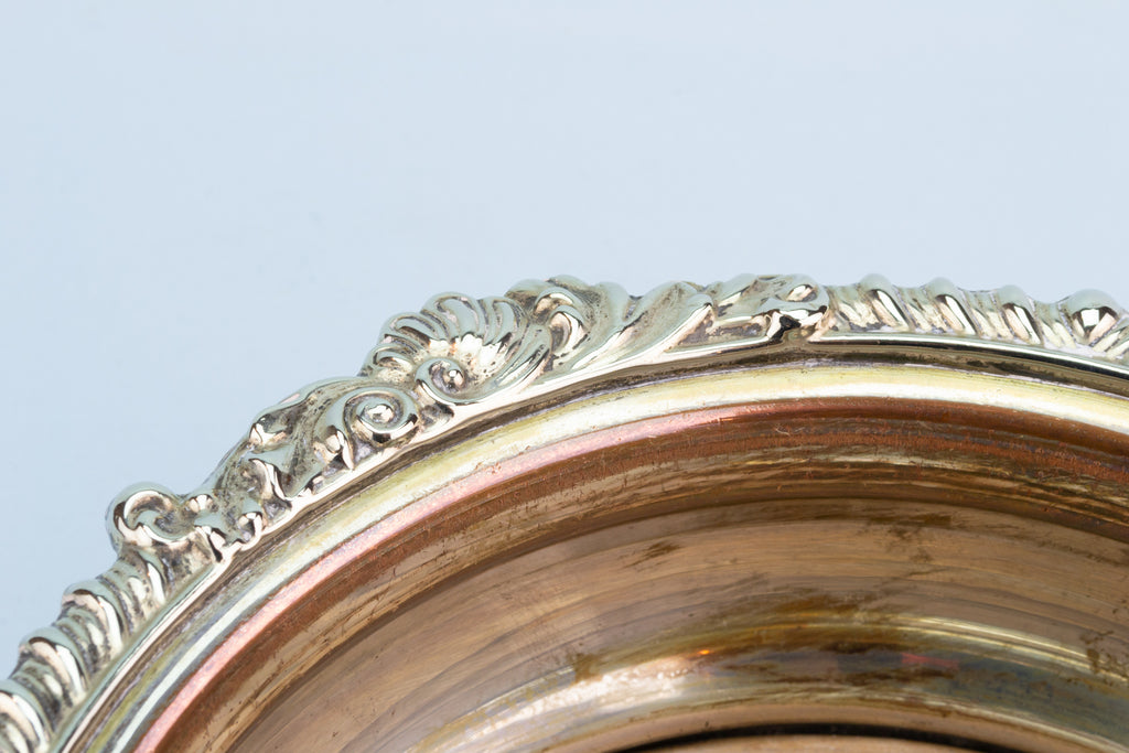 Silver Plated Wine Coaster, English 1870s