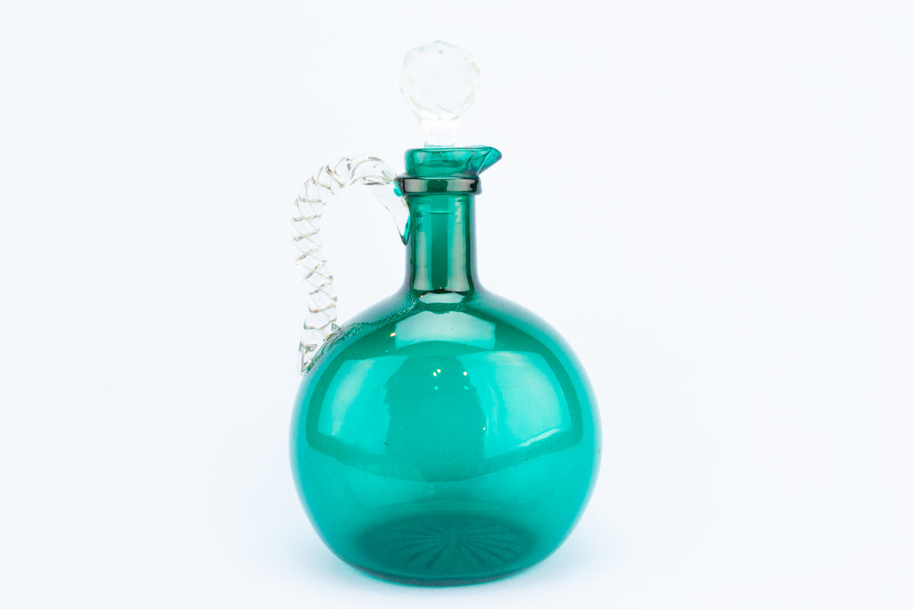 Green Wine Decanter, English 19th Century