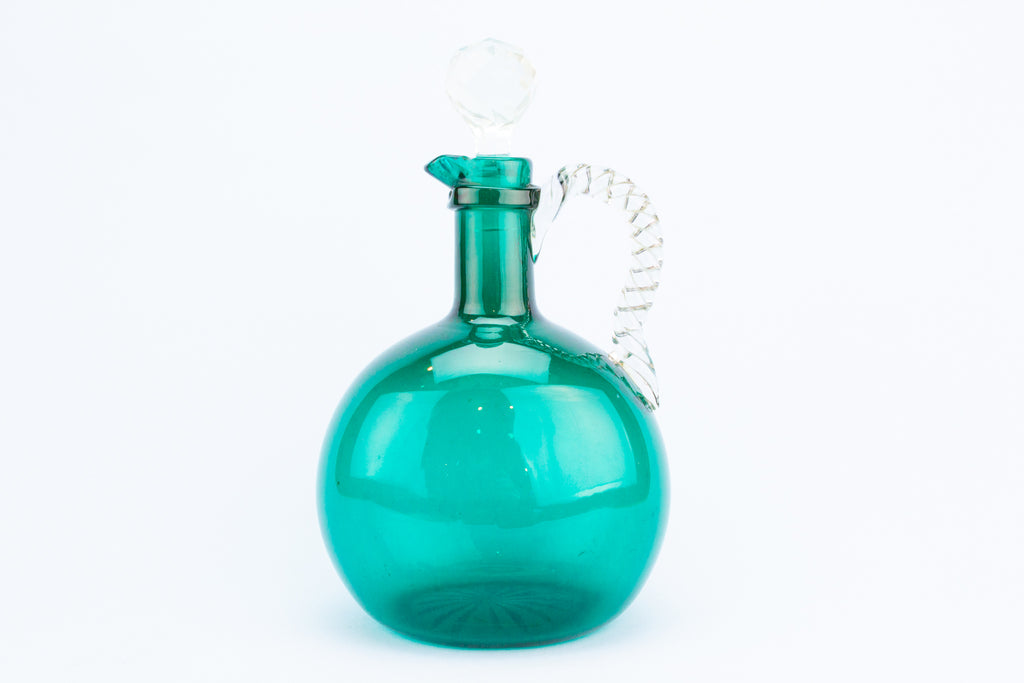 Green Wine Decanter, English 19th Century