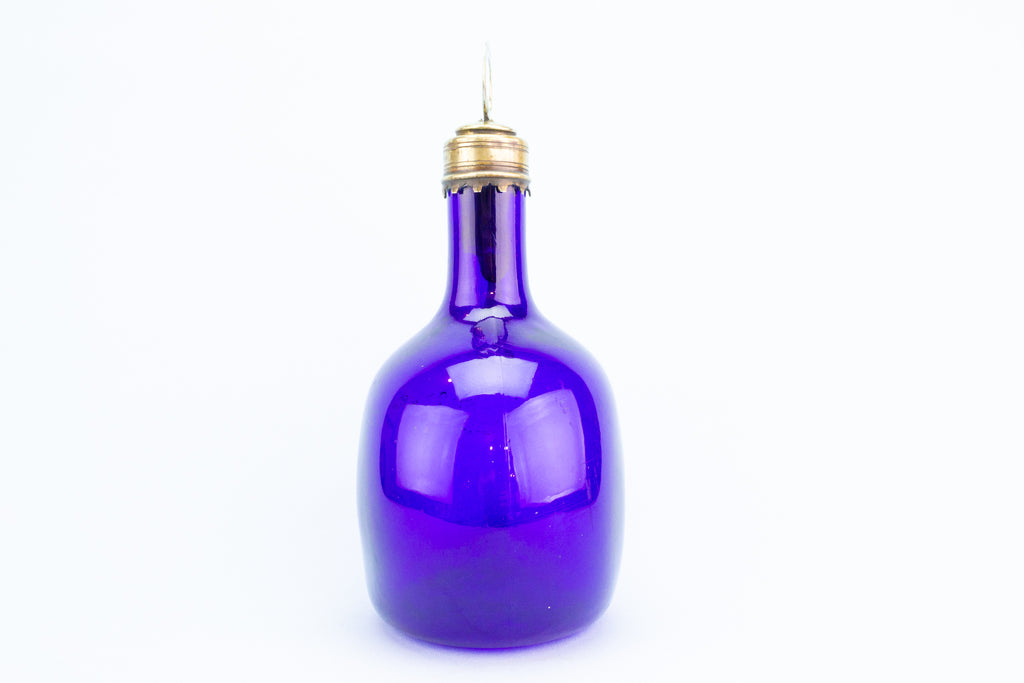 Gin Decanter in Blue Glass, English circa 1800