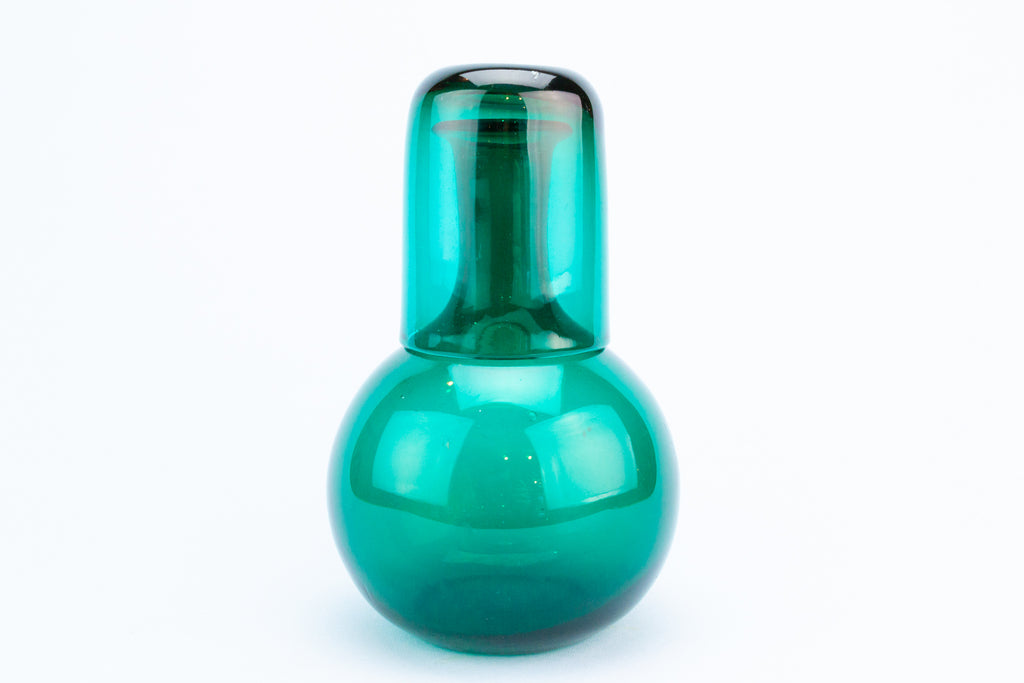 Green Glass Water Carafe, English 19th Century