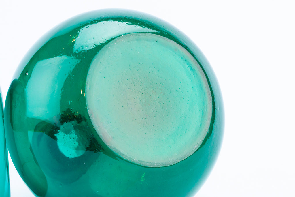 Green Glass Water Carafe, English 19th Century