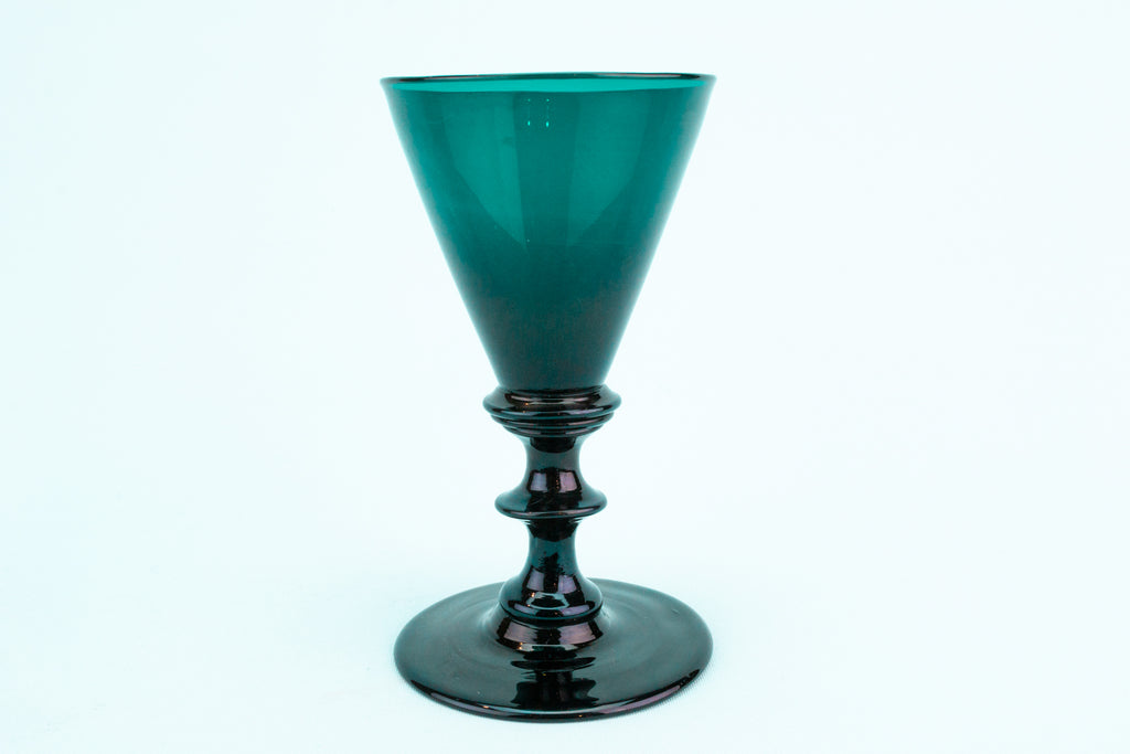 Dark Green Wine Glass, English circa 1820