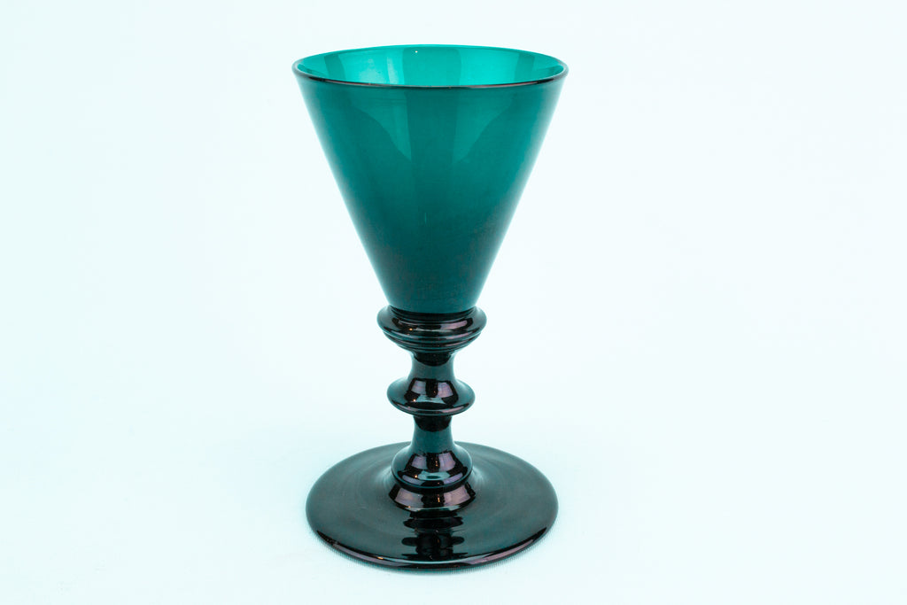 Dark Green Wine Glass, English circa 1820