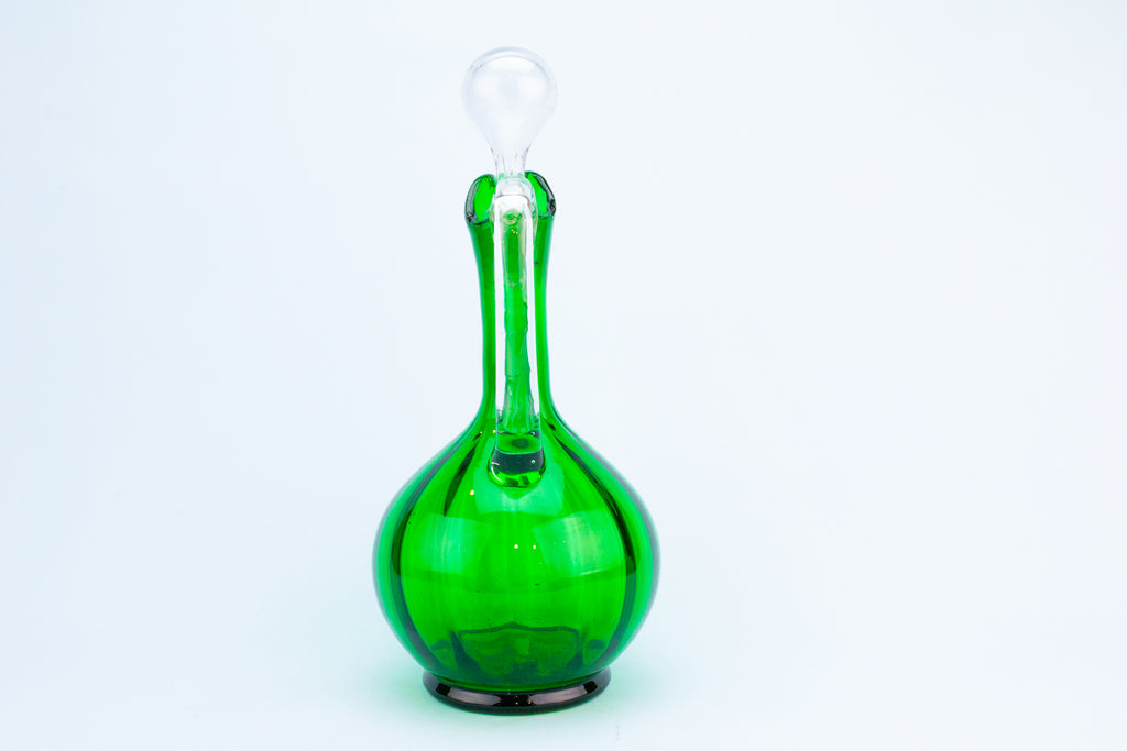 Green Glass Wine Carafe, English 19th Century