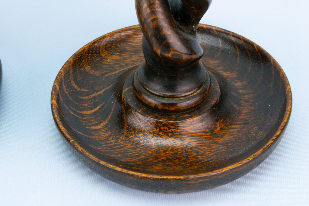 Barley Twist Candlesticks, English circa 1900