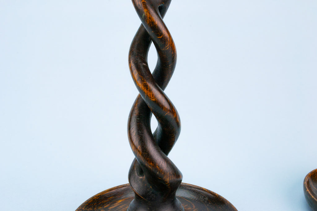 Barley Twist Candlesticks, English circa 1900