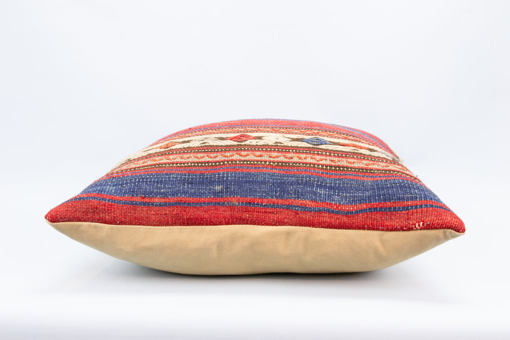 Stripy Vintage Kilim Rug Cushion