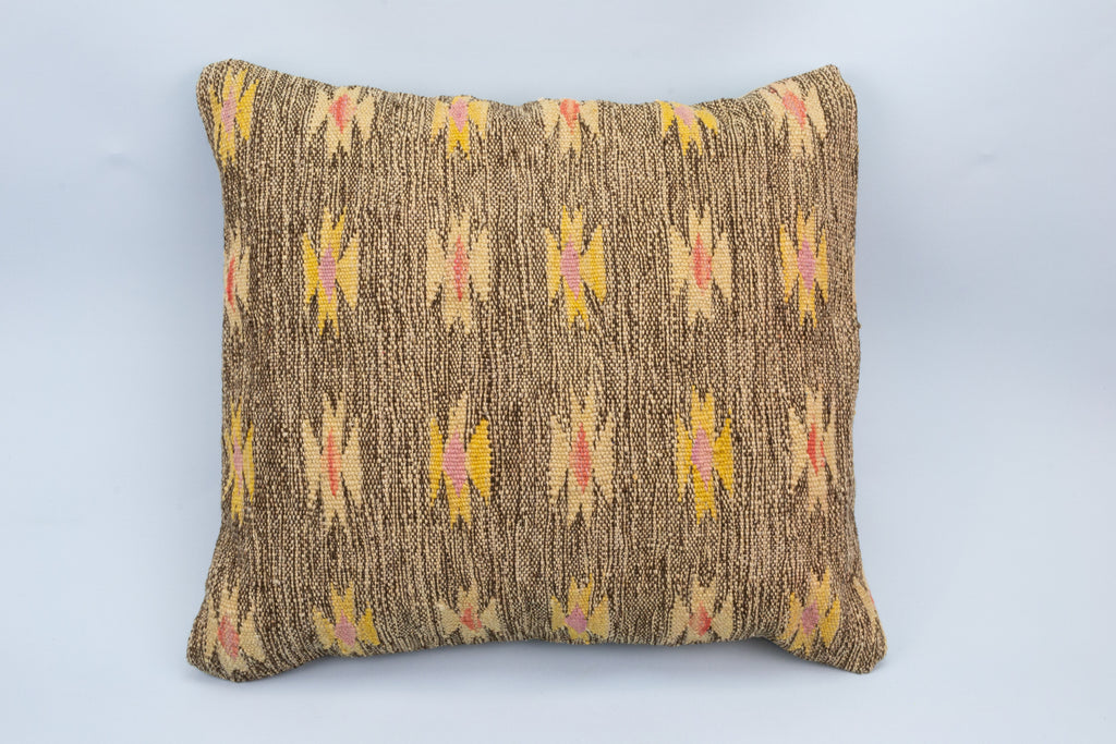 Vintage Black Kilim Rug Cushion