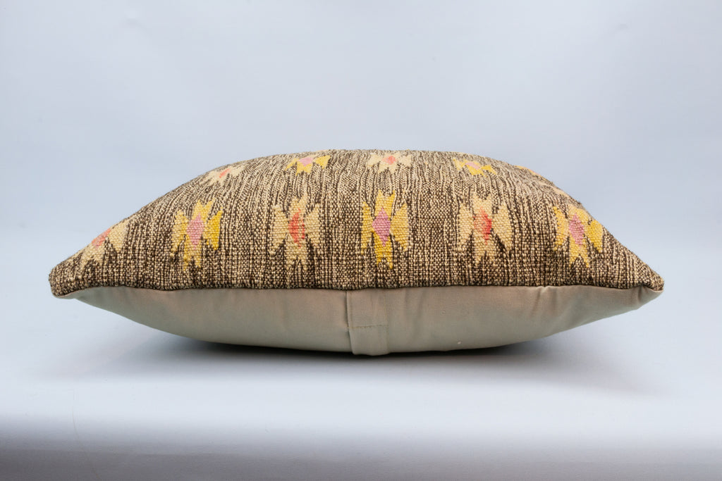 Vintage Black Kilim Rug Cushion