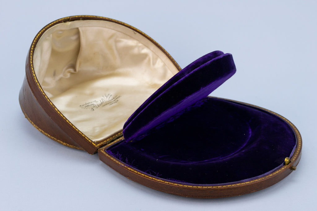 Leather Box for Diamond Tiara, English 19th Century