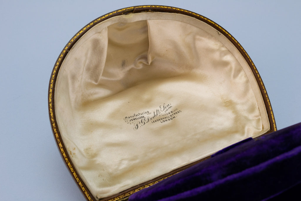 Leather Box for Diamond Tiara, English 19th Century