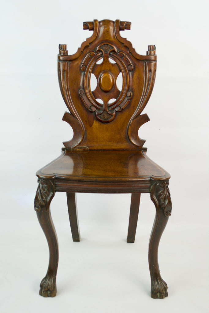 Mahogany hall chair, 19th C by Lavish Shoestring