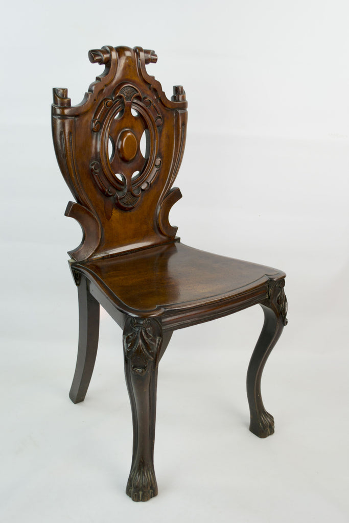 Mahogany hall chair, 19th C by Lavish Shoestring