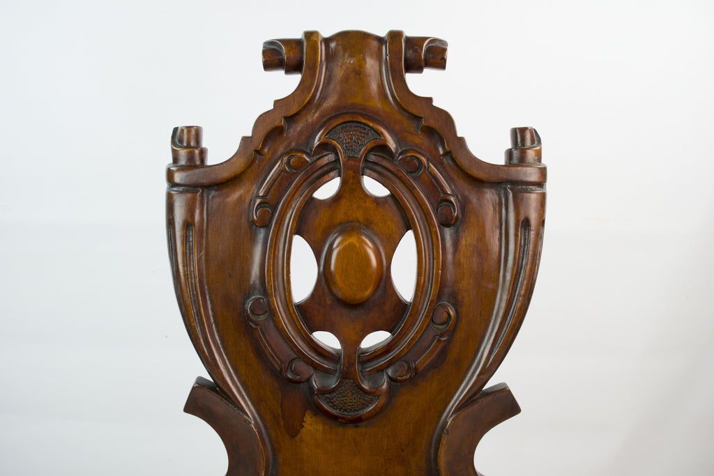 Mahogany hall chair, 19th C by Lavish Shoestring