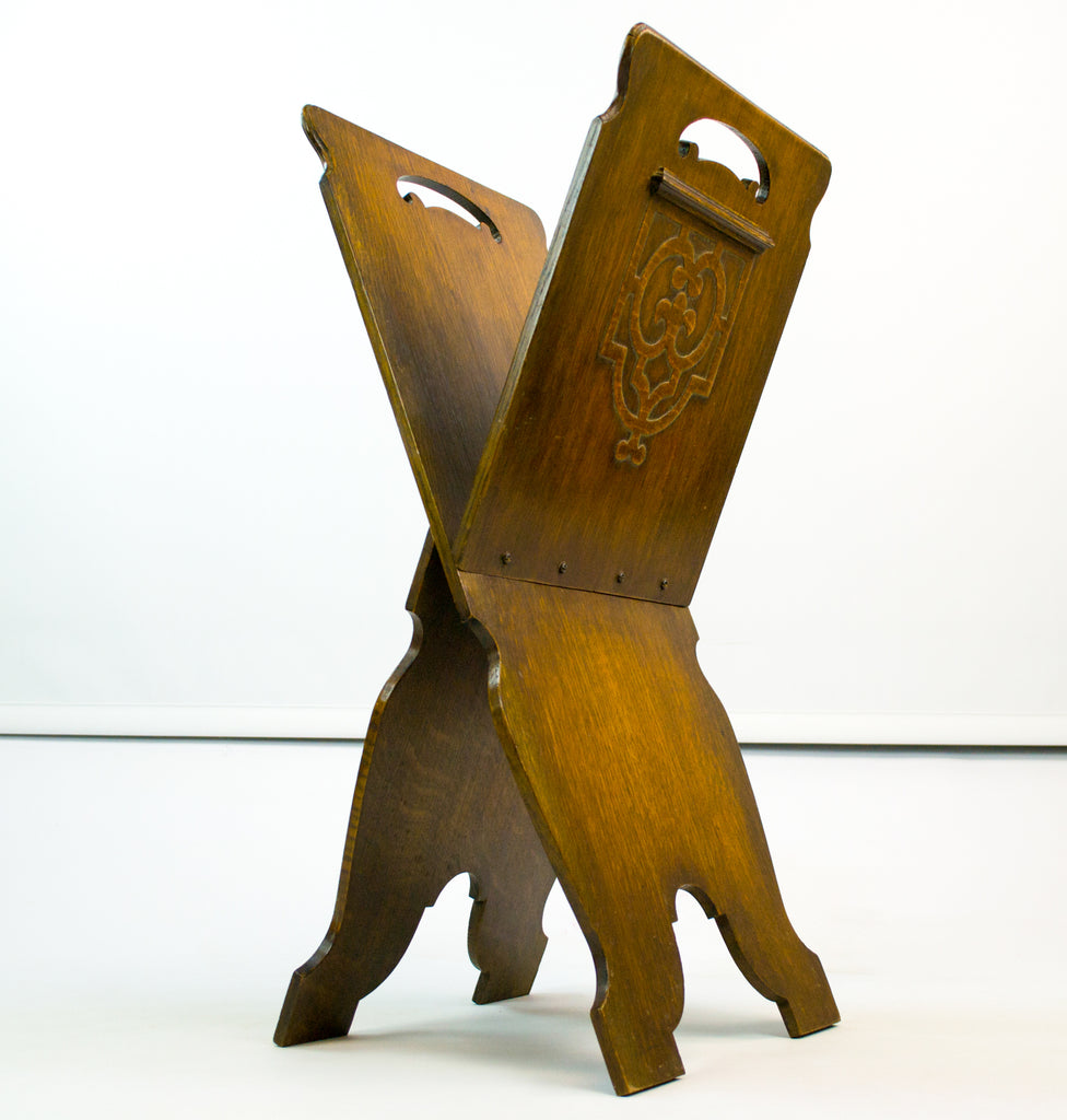 Arts & Crafts Oak Magazine or Folio Stand