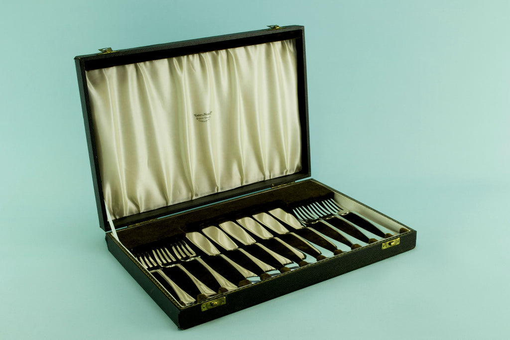 Mappin & Webb dessert set for six, mid 20 C by Lavish Shoestring