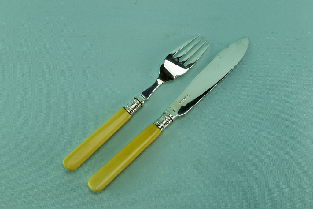 Dinner forks & knives set for 6, early 1900s by Lavish Shoestring