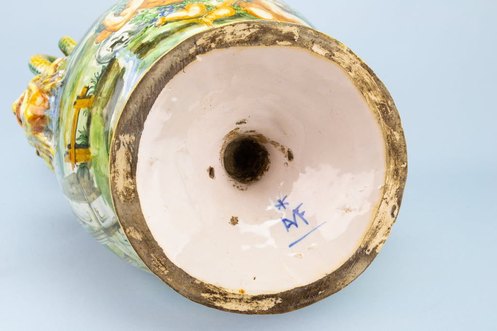 Pair of Italian Maiolica Vases by Minghetti