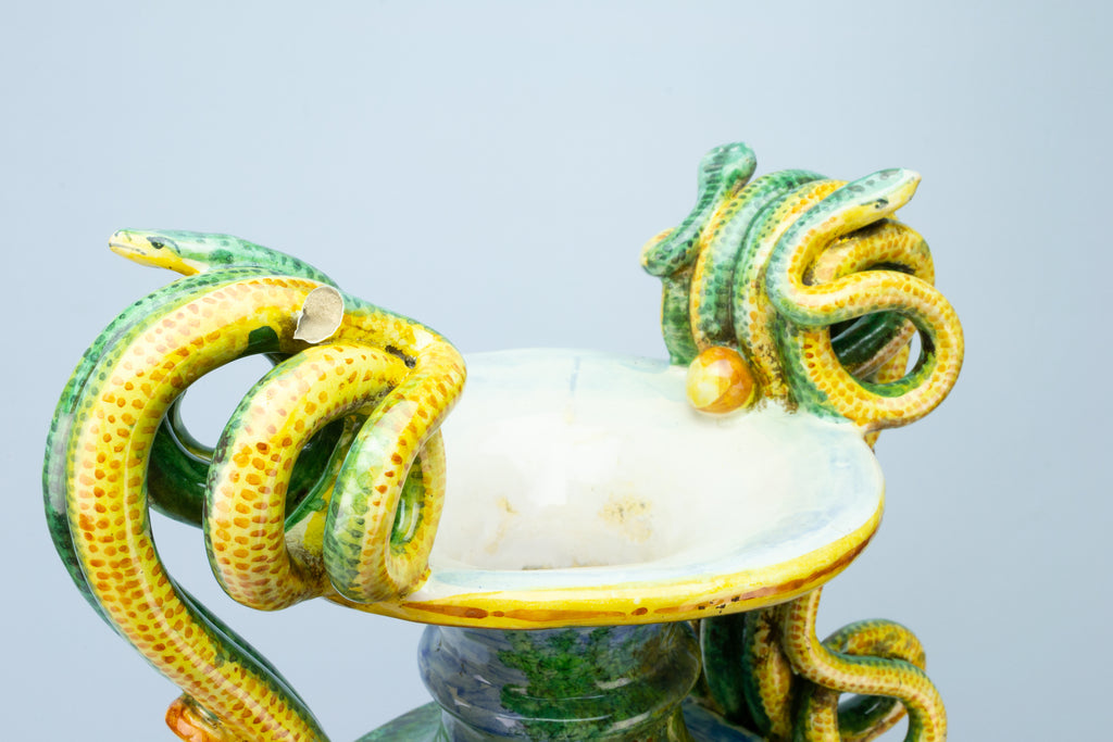 Pair of Italian Maiolica Vases by Minghetti