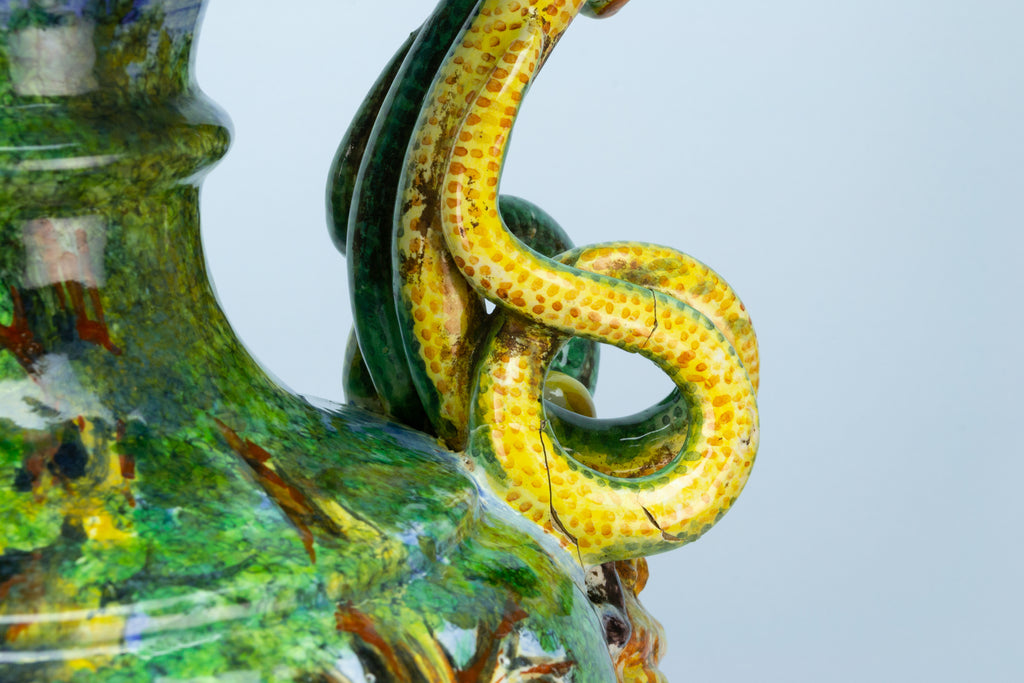 Pair of Italian Maiolica Vases by Minghetti