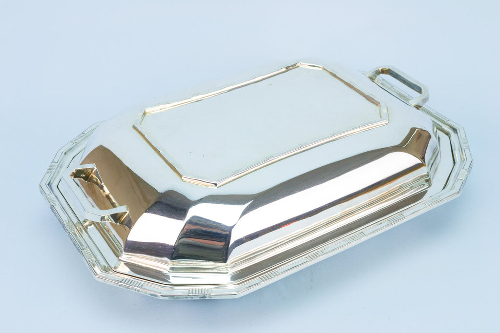 Serving Hot Dish with Lid Art Deco 1920s