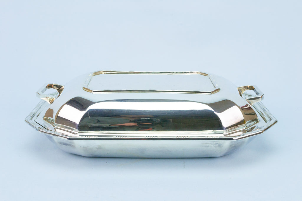 Serving Hot Dish with Lid Art Deco 1920s
