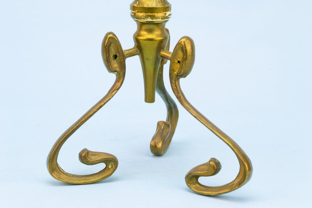 Art Nouveau Brass Candlesticks English Early 1900s