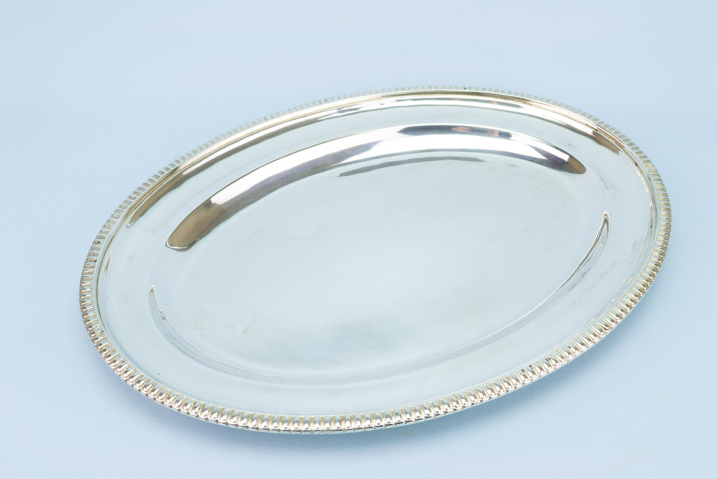 Medium Silver Plated Serving Tray 1930s