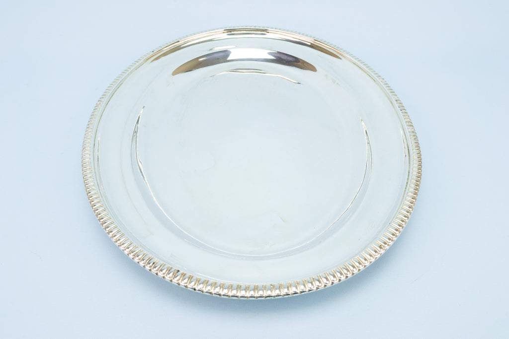 Medium Silver Plated Serving Tray 1930s