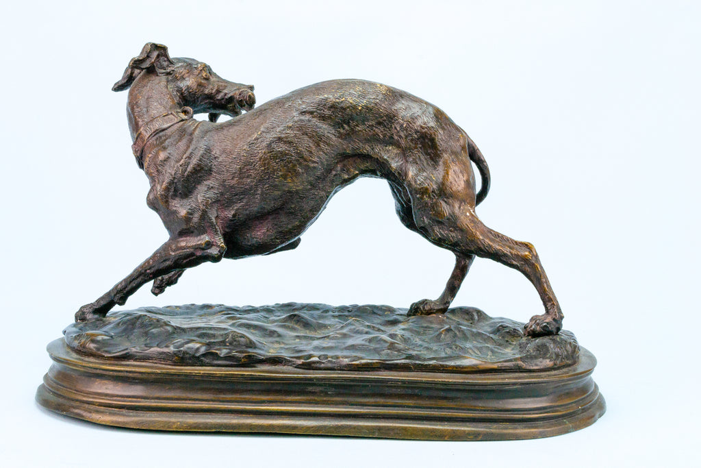 Whippet Dog Bronze Sculpture