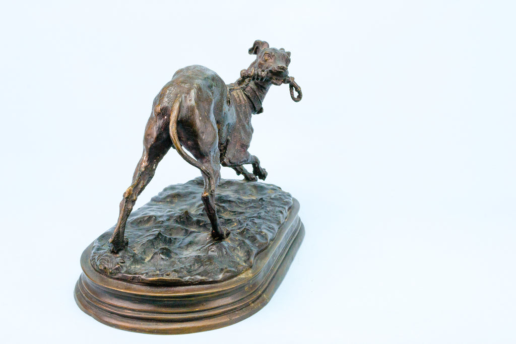 Whippet Dog Bronze Sculpture