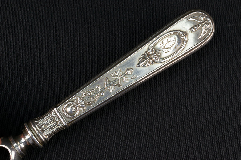 Silver Lamb Leg Holder Antique French