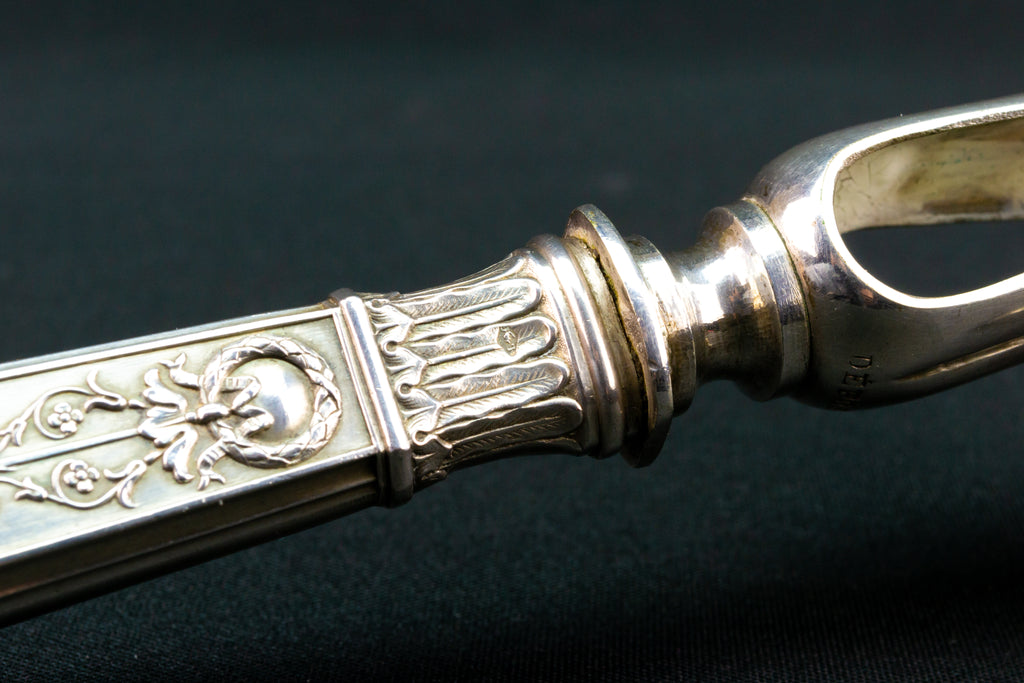 Silver Lamb Leg Holder Antique French