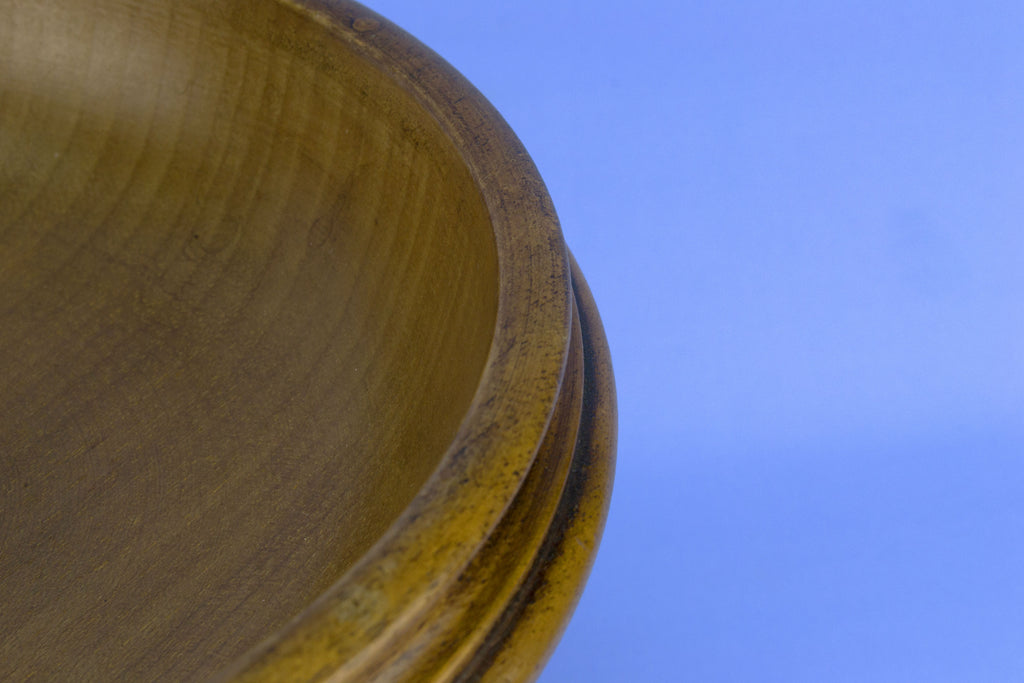 Turned Wood Fruit Bowl, English 1930s
