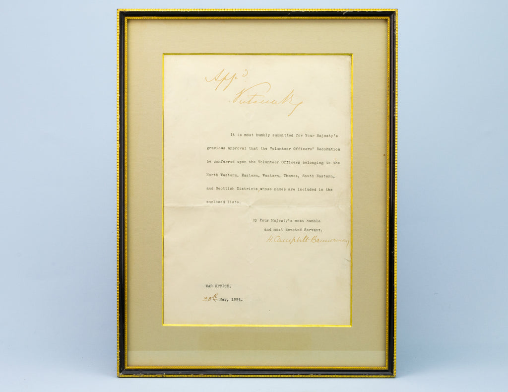 Queen Victoria Signed Document from 1894