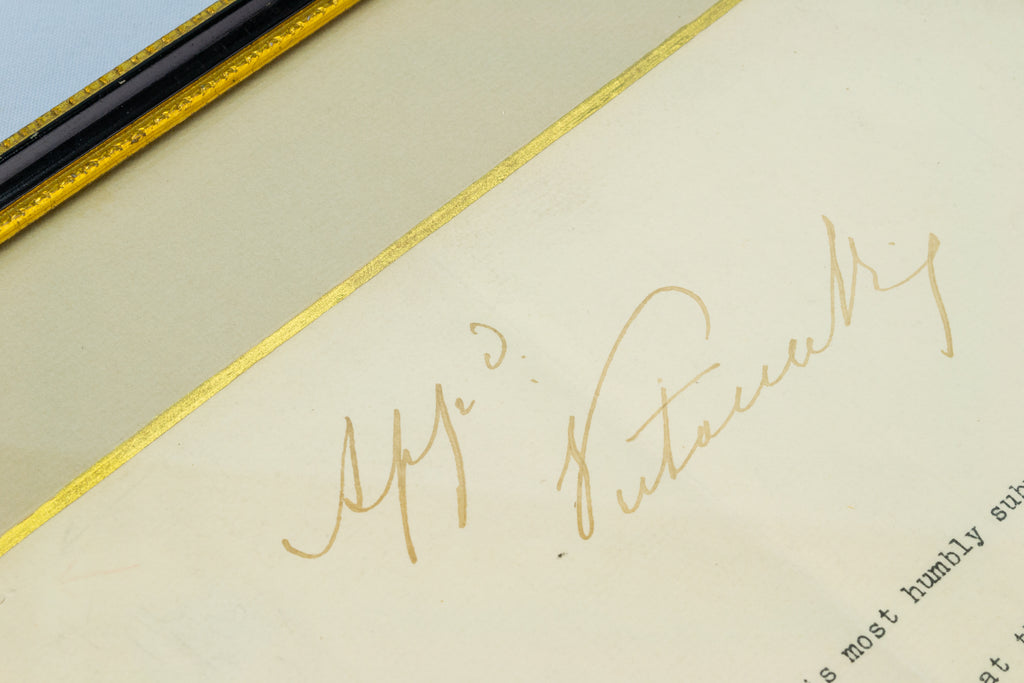 Queen Victoria Signed Document from 1894