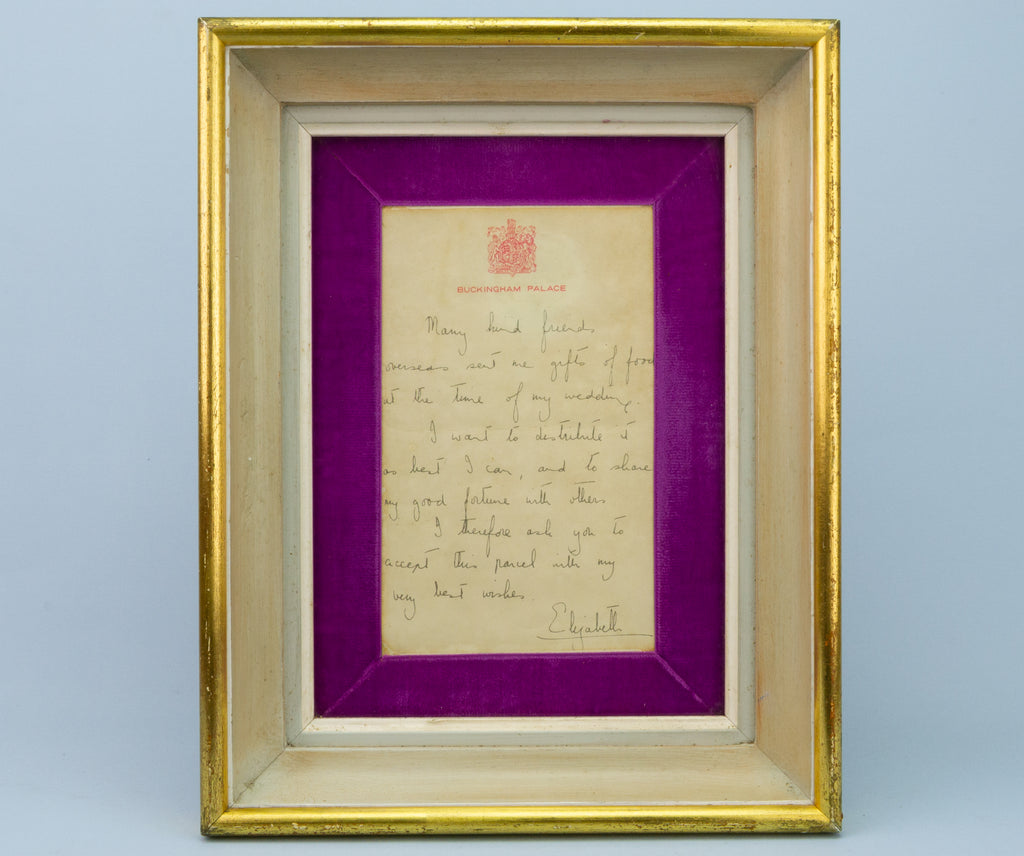 1947 Letter Facsimile by Princess Elizabeth