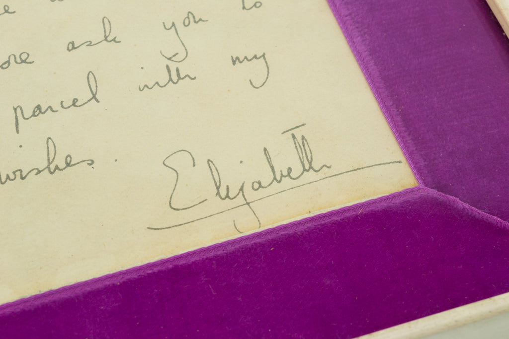 1947 Letter Facsimile by Princess Elizabeth