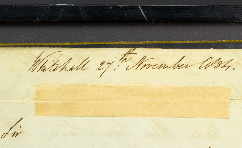 Letter by Duke of Wellington, 1834