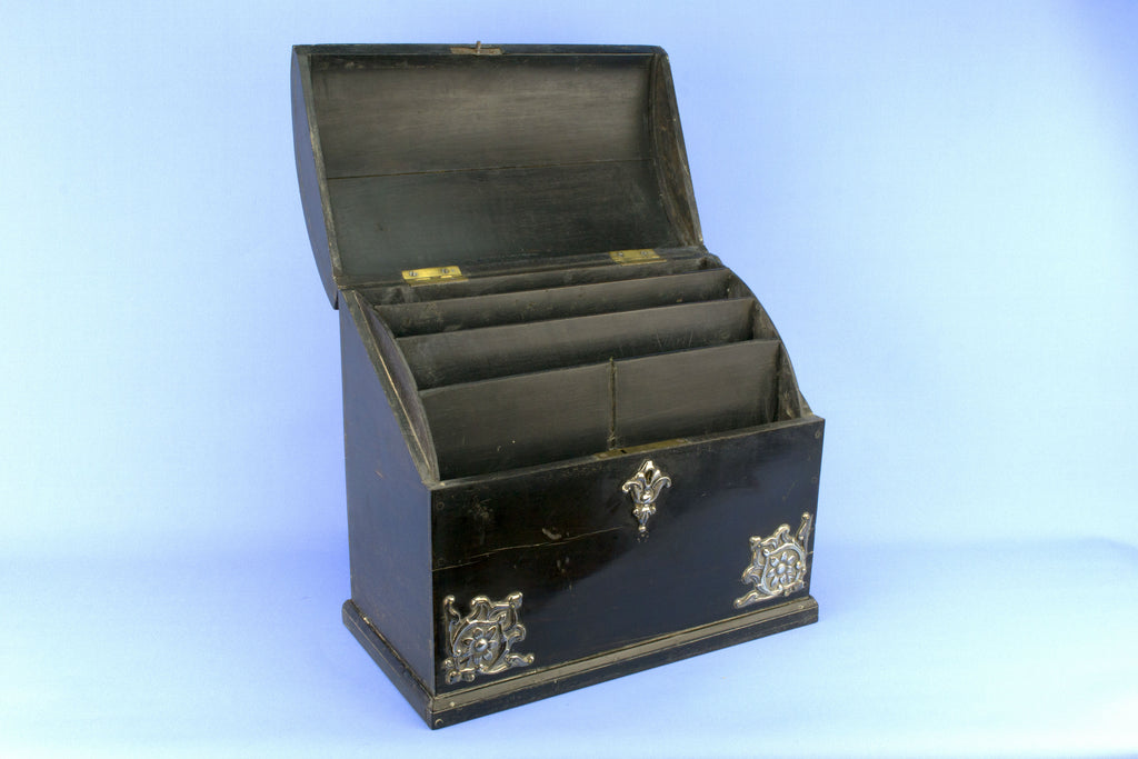 Black & Silver Letter Box, English Circa 1880