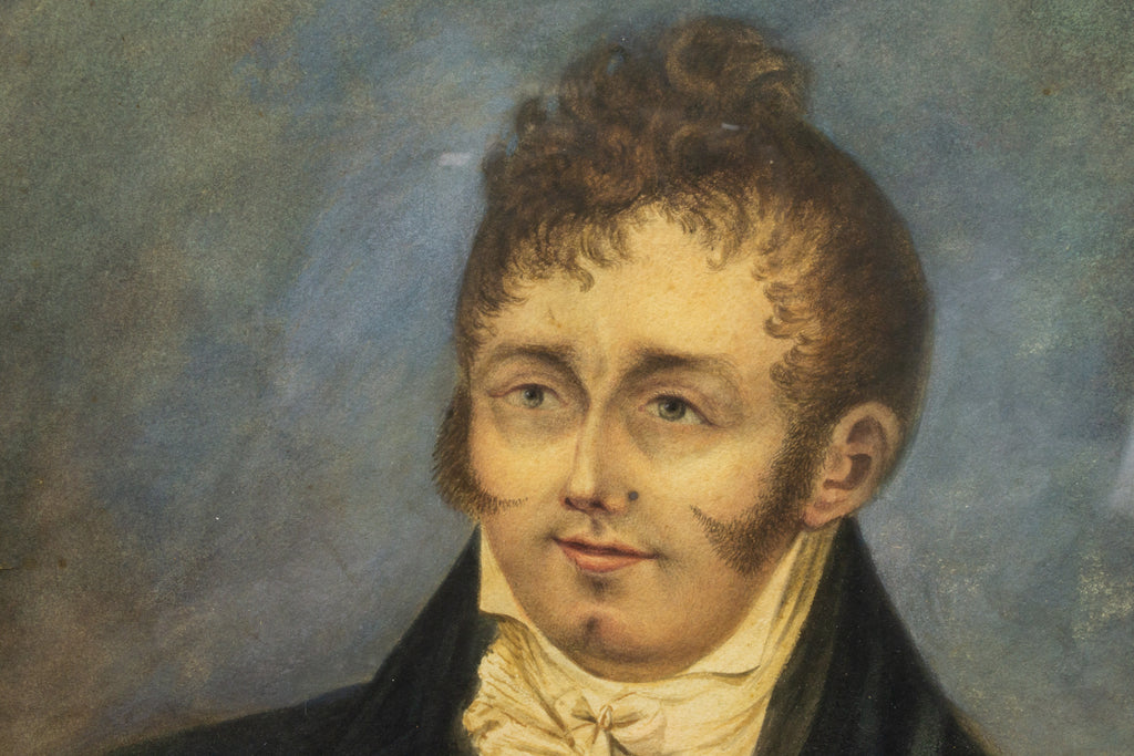 1810 Watercolour Portrait of a Regency Gentleman