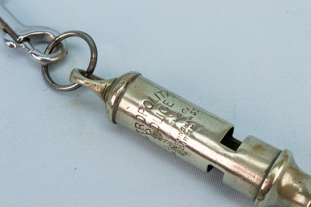 J HUDSON & Co Police Whistle 1883-84 Antique Victorian